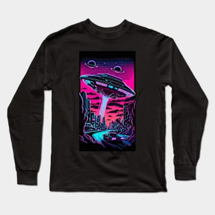 Outrun Night Drive Long Sleeve T-Shirt